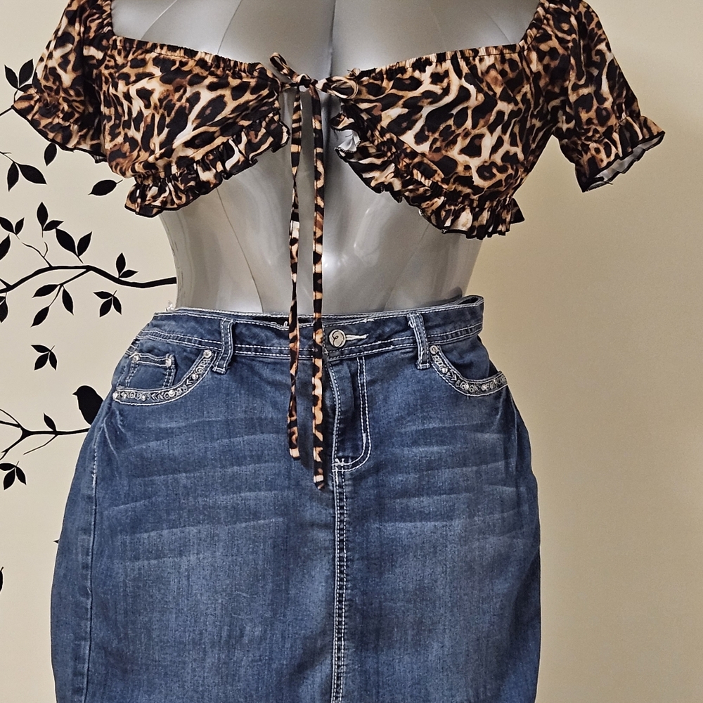 Cheetah crop top - Picture 6 of 7